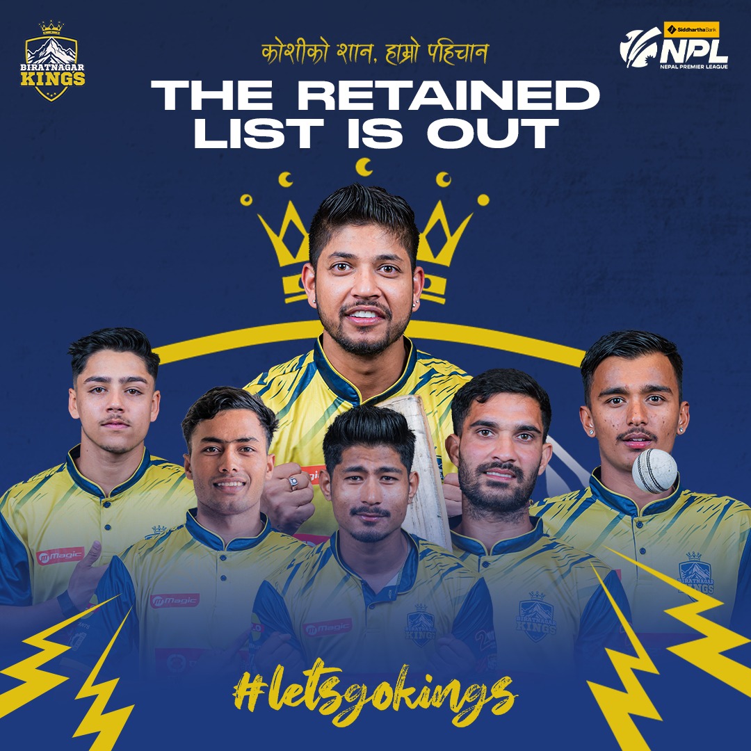 Meet the Retained Kings of Biratnagar Kings – NPL 2025